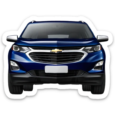 Chevrolet equinox 2023 premier dark blue paint, black rims, white roof sticker