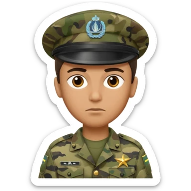 Soldaten in Tarnfarbe der salotiert und den SAS Buchstaben auf der Mütze und Uniform sticker