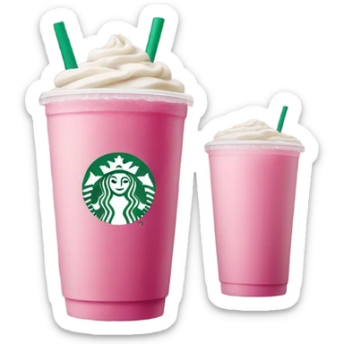 Pink Starbucks drink sticker
