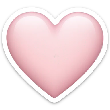 Pale pink love heart sticker