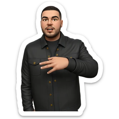 a stylish young man portrait sticker