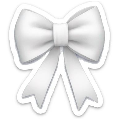 white bow sticker