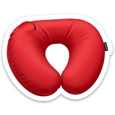 red Travel Neck Pillow sticker