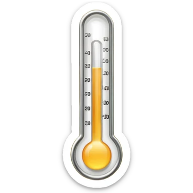 thermometer sun sticker