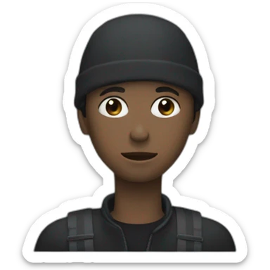 une personne noir qui est choqué de la situation sticker