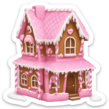 Pink Gingerbread house  sticker