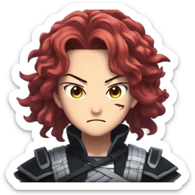 Tanjiro Kamado Demon SLayer Angry sticker