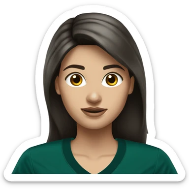  White female brunette wearing Philadelphia Eagles jersey sticker