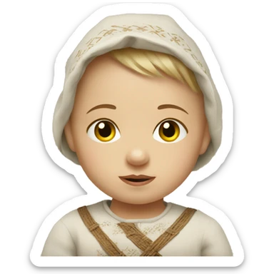 Slavic baby in a linen sticker