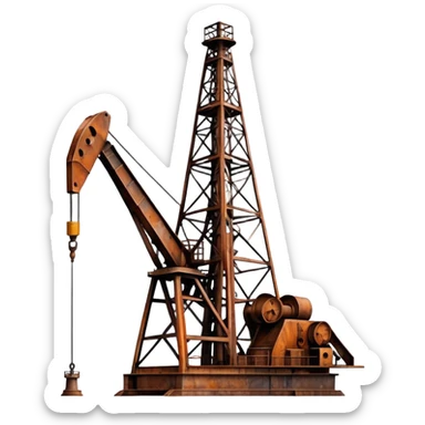 oil derrick sticker