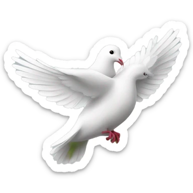 A white dove and an olive branch sticker