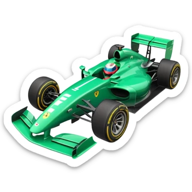 f1 car green sticker