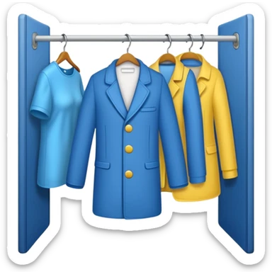 try on clothes changing room sticker