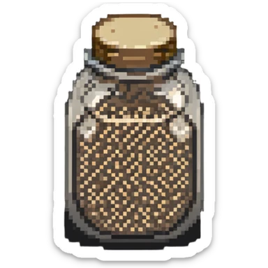 jar of sesame seeds sticker