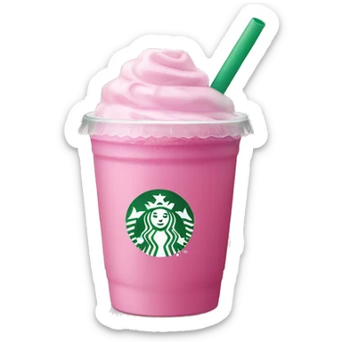 Pink Starbucks drink  sticker