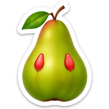pear with red blush  sticker