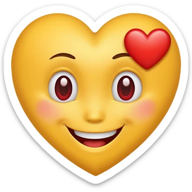 smiling face thank you love sticker