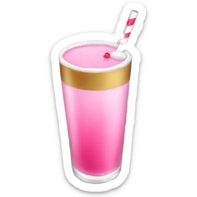 A pink christmas drink sticker