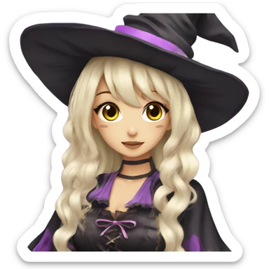 hime gyaru girl witch sticker