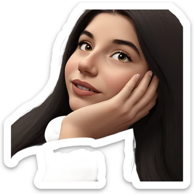 realistic portrait of girl sticker