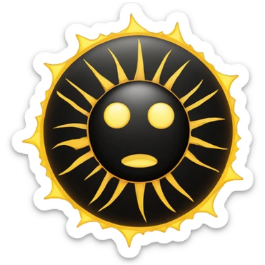 Black Sun Solar symbol sticker