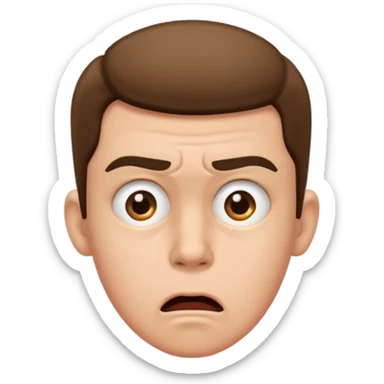 Can you make a shocked face that kinda looks disgusted  sticker