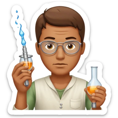 Glass Blower man sticker