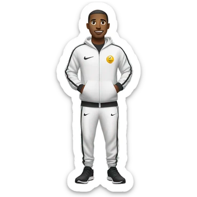 White man in Nike tracksuit    sticker