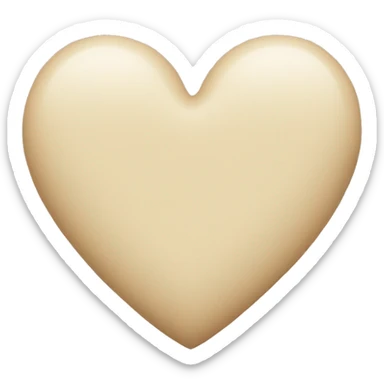 Beige heart sticker