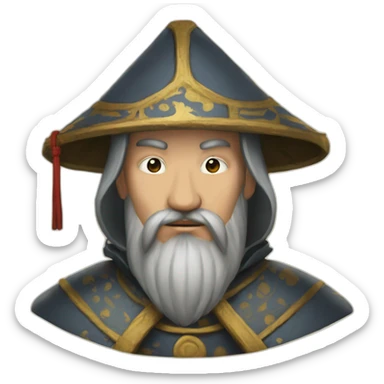 Merchant master medieval china poker face sticker