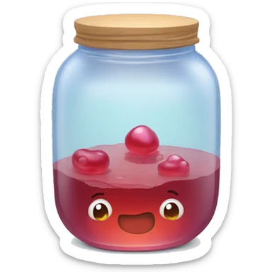 thinking jar of jelly sticker