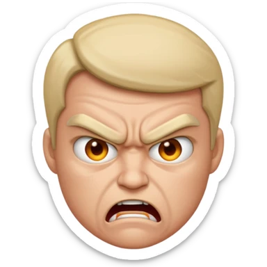 Angry but can't express anger just staring sticker