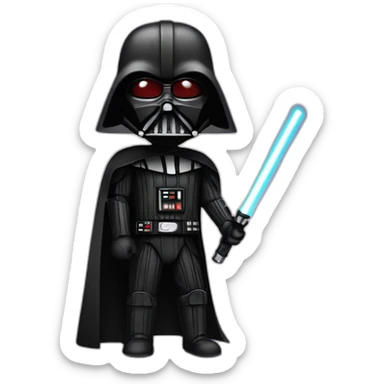 Dark Vador with a laser saber sticker
