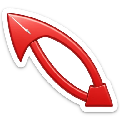 Una flecha roja  de verificación que se mueva sticker