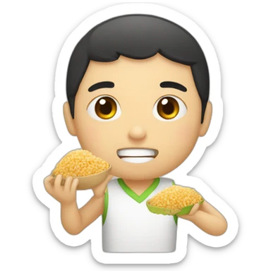 chinenes who eat riz sticker