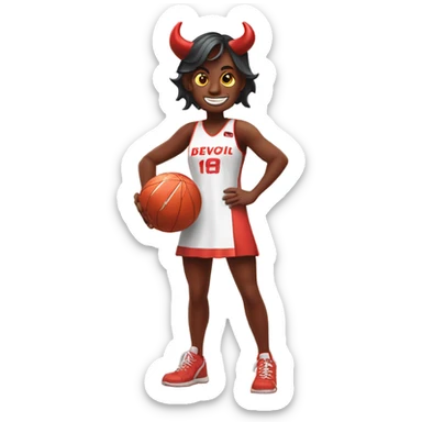 Netball devil sticker