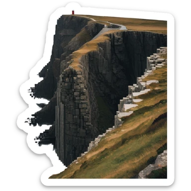 North Cape Nordkapp Norway with dramatic cliff over sea sticker