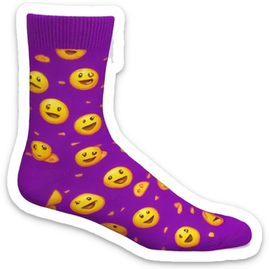 Socks with bright print sticker