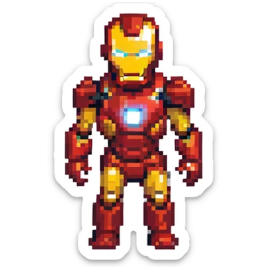 iron man superhero sticker