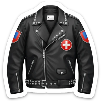 Russian underground fashion jacket sticker