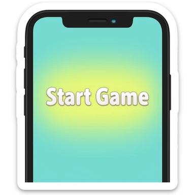 iphone with "start game" sign sticker