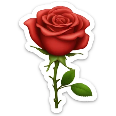 single red rose  sticker