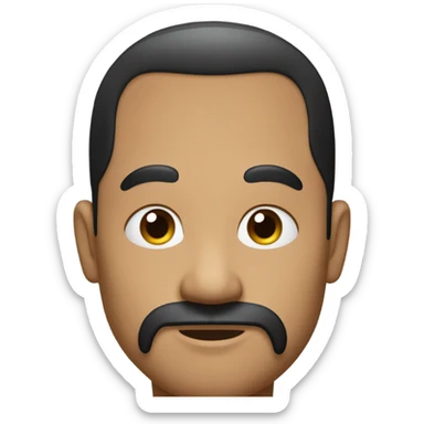 no face with side eye and a black man bun with chuncky nose sticker