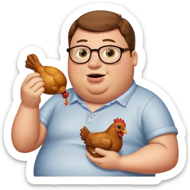 can you do  Peter Griffin stand and eat chicken thighs sticker