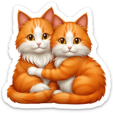 two cats in love sticker