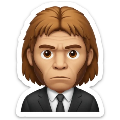 Neanderthal in suit sticker
