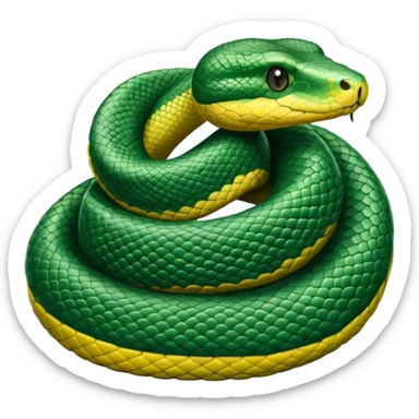 Anaconda coiled up sticker
