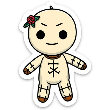 voodoo doll sticker
