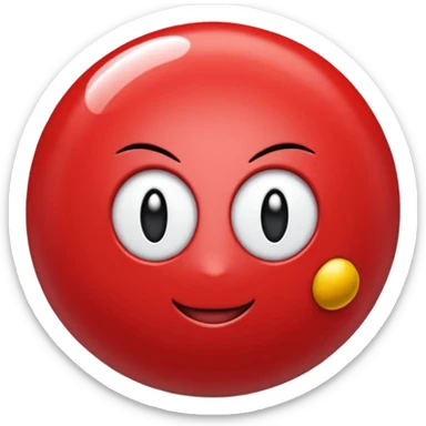 Uma pokébola redonda e simpática, vermelha em cima, branca embaixo, com uma faixa preta no meio e um botão branco central, com brilho suave e aparência limpa de emoji. sticker