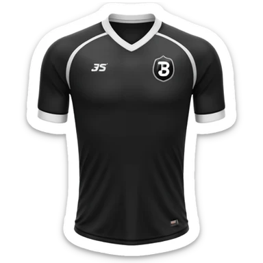 maillot football bande noir sans numéro ni logo sticker